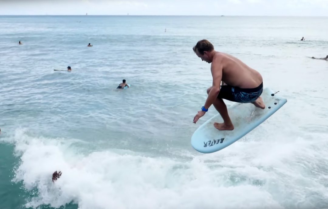 WALL SURFING IN WAIKIKI